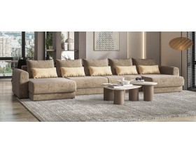 Модульный п-образный диван Ричмонд Модуль Велюр Роял тауп