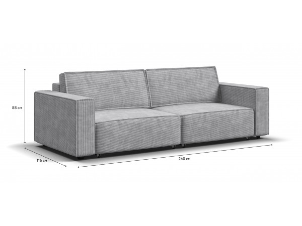 Диван BOSS SOFT MODOOL Вельвет CORD серый