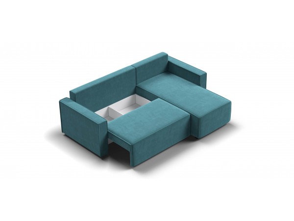 Угловой диван Лофт велюр Монолит зеленый