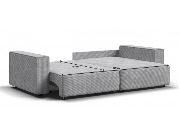 Угловой диван Босс Софт Модуль Вельвет Корд серый