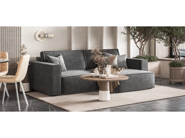 Угловой диван Босс Софт Модуль Велюр Монолит серый