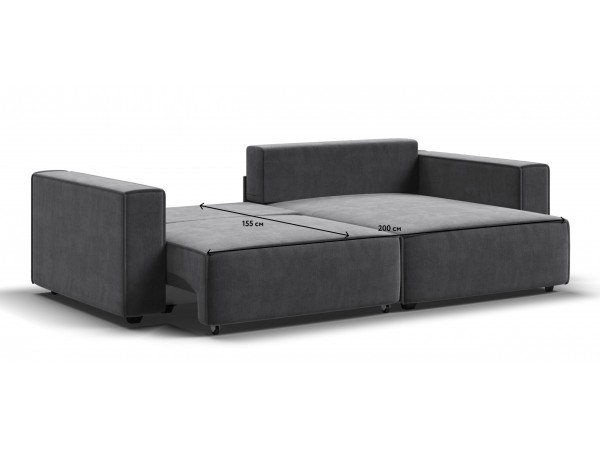 Угловой диван Босс Софт Модуль Велюр Монолит серый