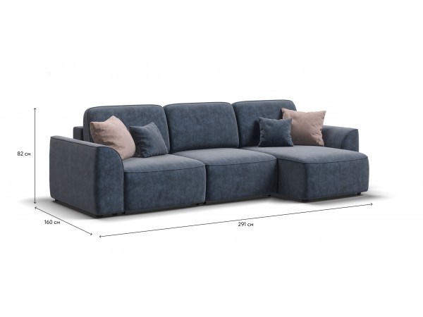 Угловой диван KING SE Велюр Royal топаз NEW