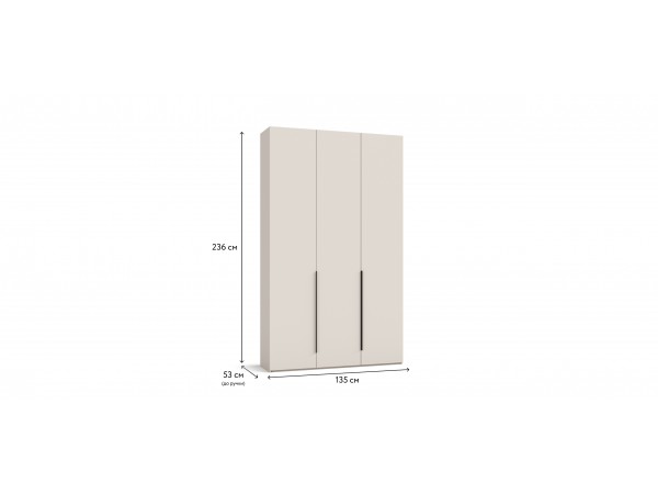 Босс Стандарт 135*236 шкаф распашной 3Д+ящики Кашемир