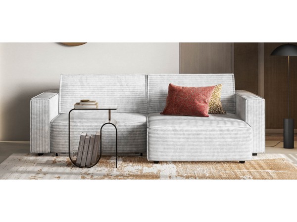 Угловой диван Босс Софт Модуль Вельвет Корд серый