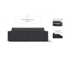 Угловой диван Босс Софт Модуль Велюр Монолит серый