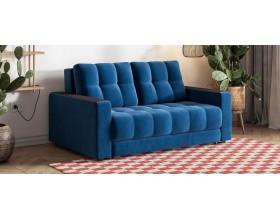 Диван Босс Маркет двухместный велюр Монолит синий