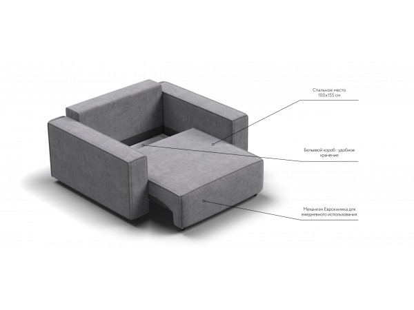 Кресло BOSS SOFT MODOOL Велюр Роял агат