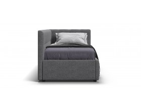 Белла Мини Кровать+ПМ 90*200 Рогожка Мальмо серый