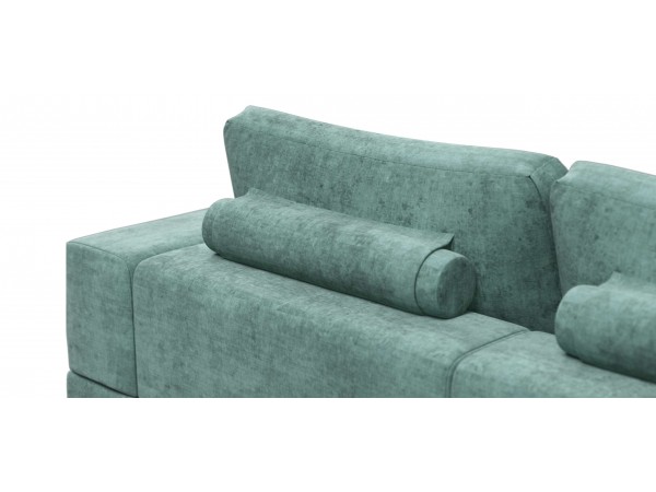 Угловой диван-кровать Босс Модуль XL правый, мягкие подлокотники, шенилл Глосс минт