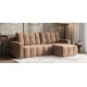 Угловой диван Уют велюр Монолит мокко