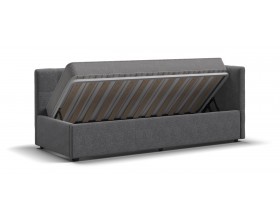 Белла Мини Кровать+ПМ 90*200 Рогожка Мальмо серый