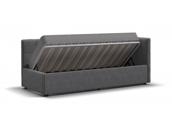 Белла Мини Кровать+ПМ 90*200 Рогожка Мальмо серый