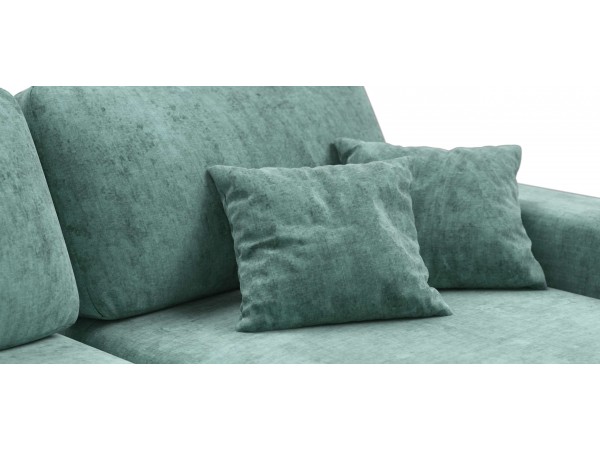 Угловой диван-кровать Босс Модуль XL правый, мягкие подлокотники, шенилл Глосс минт