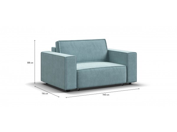 Кресло BOSS SOFT MODOOL велюр Monolit аква