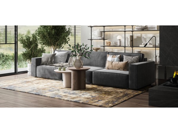 Диван BOSS SOFT MODOOL MAX велюр Monolit серый