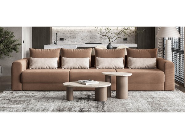 Модульный диван РИЧМОНД MODOOL MAX Велюр Monolit мокко