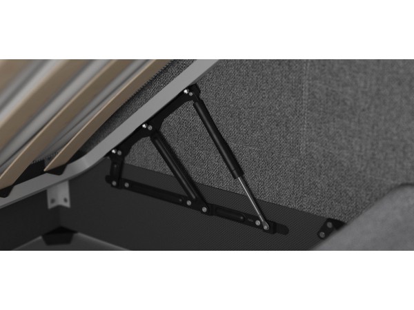 Белла Мини Кровать+ПМ 90*200 Рогожка Мальмо серый