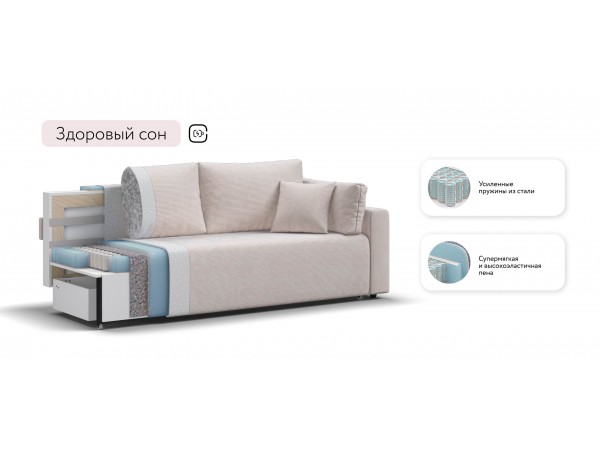 Диван Софт вельвет Корд бежевый