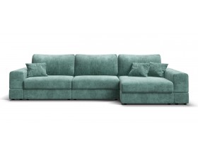 Угловой диван-кровать Босс Модуль XL правый, мягкие подлокотники, шенилл Глосс минт