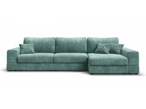 Угловой диван-кровать Босс Модуль XL правый, мягкие подлокотники, шенилл Глосс минт