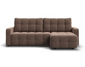 Угловой диван Уют велюр Монолит мокко