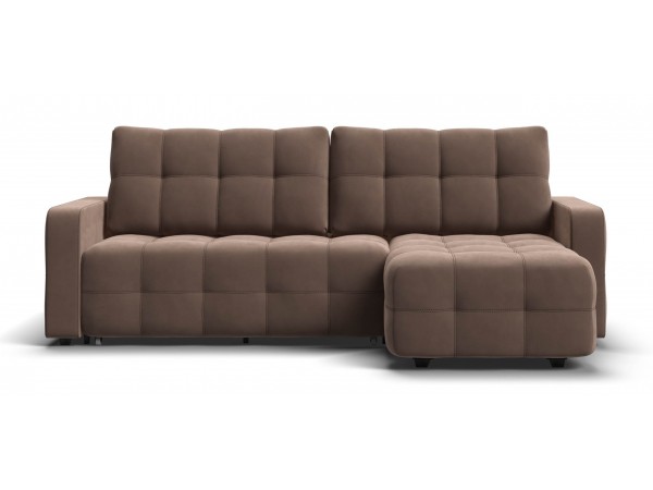 Угловой диван Уют велюр Монолит мокко