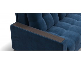 Диван Босс Маркет двухместный велюр Монолит синий