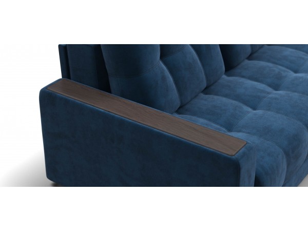 Диван Босс Маркет двухместный велюр Монолит синий