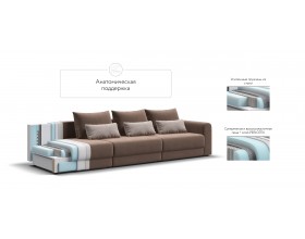 Модульный диван Ричмонд Модуль MAX Велюр Монолит мокко