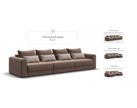 Модульный диван Ричмонд Модуль MAX Велюр Монолит мокко