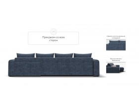 Модульный угловой диван Ричмонд Модуль Макс Велюр Роял синий