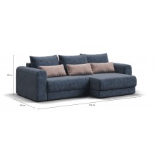 Модульный угловой диван Ричмонд Модуль Велюр Роял синий