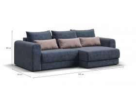 Модульный угловой диван РИЧМОНД MODOOL Велюр Royal топаз NEW