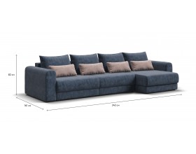 Модульный угловой диван РИЧМОНД MODOOL MAX Велюр Royal топаз NEW