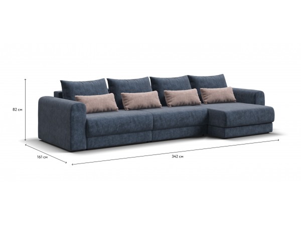 Модульный угловой диван РИЧМОНД MODOOL MAX Велюр Royal топаз NEW