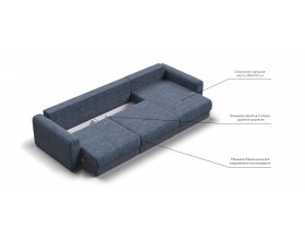 Модульный угловой диван Ричмонд Модуль Макс Велюр Роял синий