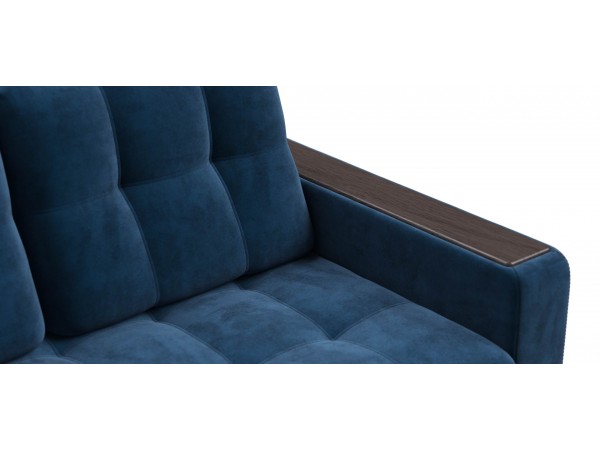 Диван Босс Маркет двухместный велюр Монолит синий