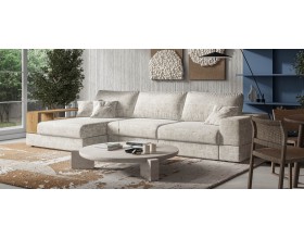 Угловой диван-кровать Босс Модуль XL левый, полка слева, Шенилл Смарт кварц