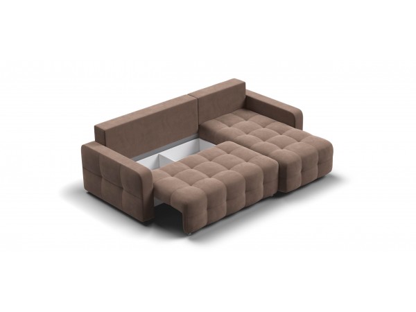 Угловой диван Уют велюр Монолит мокко