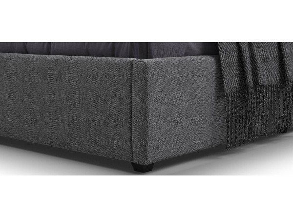 Белла Мини Кровать+ПМ 90*200 Рогожка Мальмо серый