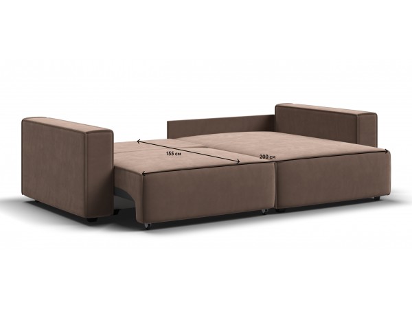 Угловой диван Босс Софт Модуль Велюр Монолит мокко