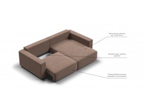 Угловой диван Босс Софт Модуль Велюр Монолит мокко