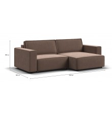 Угловой диван Босс Софт Модуль Велюр Монолит мокко
