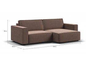 Угловой диван Босс Софт Модуль Велюр Монолит мокко