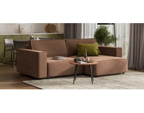 Угловой диван Босс Софт Модуль Велюр Монолит мокко