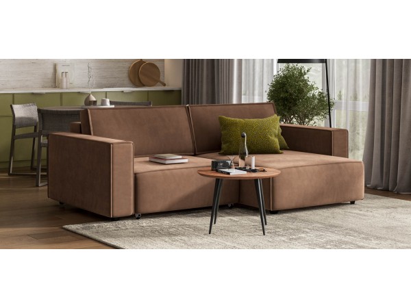 Угловой диван Босс Софт Модуль Велюр Монолит мокко