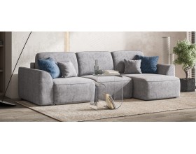 Кинг угловой диван Велюр Роял агат