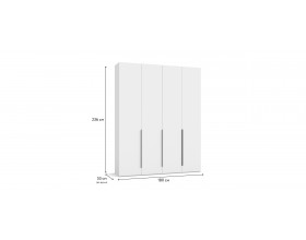 Босс Стандарт 180*236 шкаф распашной 4Д+ящики Белый
