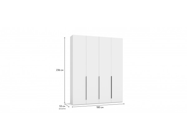 Босс Стандарт 180*236 шкаф распашной 4Д+ящики Белый